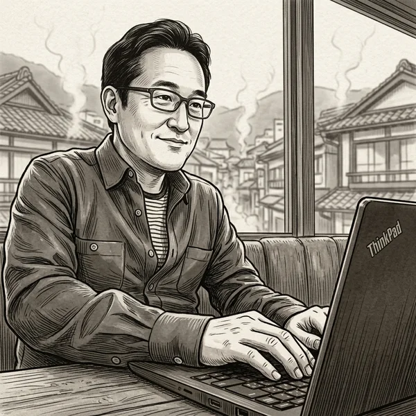 運営者 大佐古潤三のイラスト